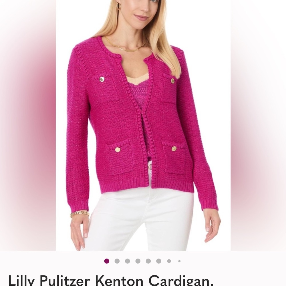 Lilly Pulitzer Fuchsia Cardigan Sweater